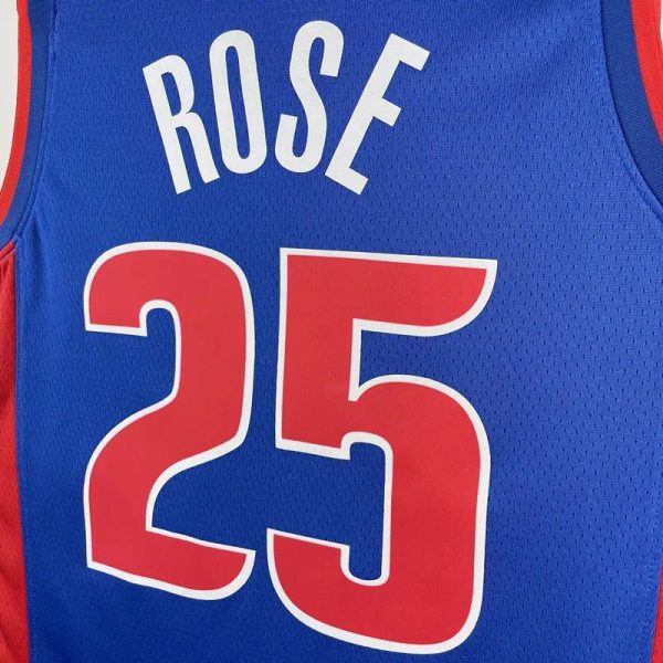 Maillot detroit pistons rose 25 nba basket 2023 2024