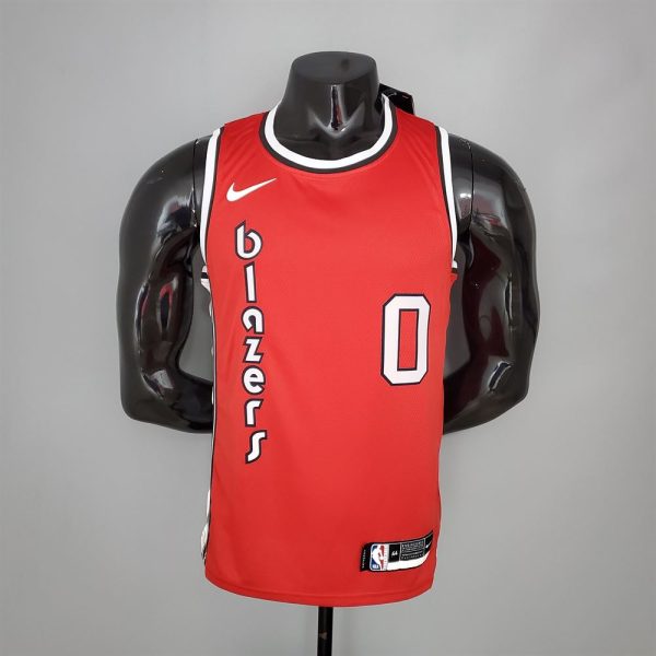 Maillot portland trail 0 lillard  nba basket