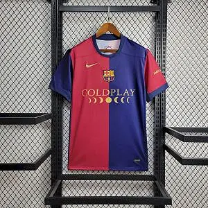 Fc barcelona soccer jersey 2024 2025 home coldplay