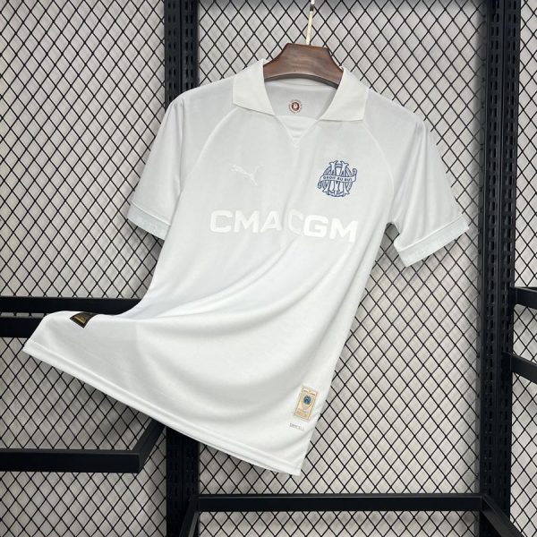 Olympique de marseille maillot foot 125 ans 2024 2025 om  blanc