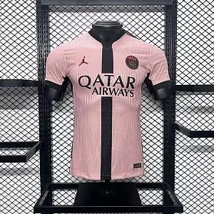 Paris saint germain psg soccer jersey 2024 2025 third pink